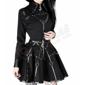 Women Breathable Fashion Gothic-<b>Black</b> Leather Corset-Skirts - Product Image 3