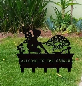 Welcome To <b>The</b> <b>Garden</b> <b>Ornament</b> Outdoor Home <b>Garden</b> Farmhouse Lawn Accessories <b>Garden</b> Stake Customized Available - Product Image 3