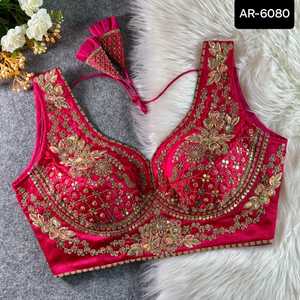 Nuevo diseñador étnico, seda italiana suave y pura pesada con blusa de tricot Fuising con Secuencia de trabajo hecho a mano pesada y trabajo de hilo de codificación - Product Image 2