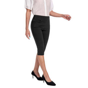 Pantalones Capri Cruzados Súper Elásticos de Talla Grande 3XL XL, Pantalones de Oficina de Cintura Alta, Transpirables, de Punto, con Bolsillos - Product Image 5