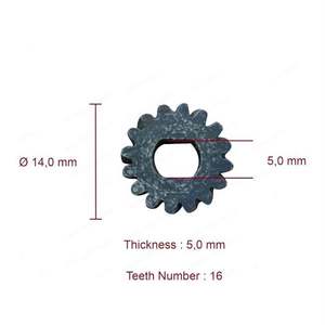 Pignon de réparation de moteur de toit ouvrant pour Renault Peugeot 16 dents OEM PSPJ64AR-0176780-ZHO0176780 - Product Image 1