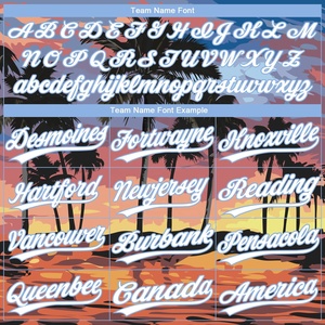 Camiseta de Béisbol Sublimada Personalizada con Estampado de Palmeras al Atardecer Tropical, Unisex, Transpirable, de Manga Corta, Ropa de Verano para Adultos - Product Image 4