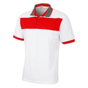 เสื้อกอล์ฟผู้ชายสั่งทำพิเศษ คุณภาพสูง ผ้าฝ้ายทอ 100% แห้งเร็ว มีกระเป๋าเสื้อ แขนสั้น พร้อมโลโก้ปัก - Product Image 1