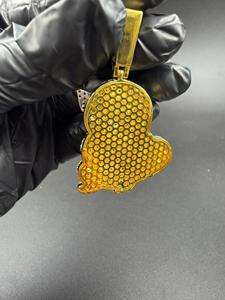 Collar con Colgante de Diamantes de Imitación VVS de Moda, Estilo Hip Hop, con Diamantes de Colores, Chapado en Oro, Plata 925, Diseño de Dibujos Animados - Product Image 6