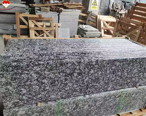 Granite <span class=keywords><strong>blanc</strong></span> poli miroir effet vague de mer, motif floral personnalisé, pour comptoirs de cuisine, escaliers et pavés - Product Image 2