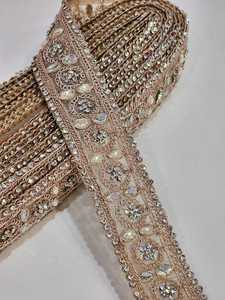 Vestido de lujo tela de encaje con cuentas Mujeres Sudanesas Toub al por mayor duradero usando algodón francés de bajo precio - Product Image 2