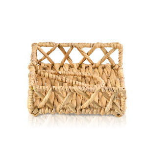 Dining table decoration accessories <b>water</b> hyacinth <b>container</b> for napkins eco-friendly square napkin holder - Product Image 2