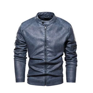 Veste en cuir classique pour homme, vêtement d'extérieur de mode fait à la main, intérieur en cuir - Product Image 6