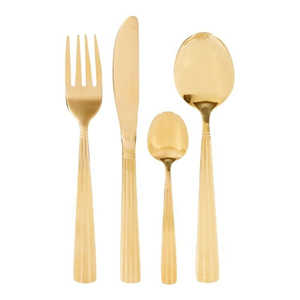Juego de cubiertos de acero inoxidable de lujo real de alta calidad al por mayor cubiertos pulidos con espejo para el hogar y el uso de bodas en hoteles - Product Image 2
