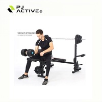 PINJIAN Équipement de fitness multifonctionnel pour salle de sport, bancs réglables modernes avec logo personnalisé, banc de musculation en métal pour haltères