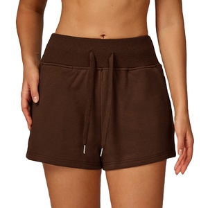 Shorts de sport décontractés d'automne-hiver, taille haute, cordon de serrage, shorts de course avec poches, coupe ample, décontractés, unis - Product Image 5