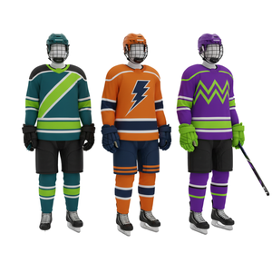 Ensembles de maillots de hockey sur glace personnalisés en maille Pro Heavyweight-Tissu respirant à coutures renforcées à séchage rapide - Product Image 5