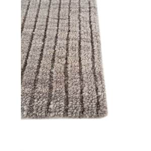 พรมขนสัตว์ถักมือสีเทาและสีดำ รุ่น LCA-908 ลายทางแบบทอเรียบ สำหรับห้องนั่งเล่น ห้องโถง ทางเดิน รูปทรงสี่เหลี่ยมผืนผ้า ทำจากปอกระเจา - Product Image 4