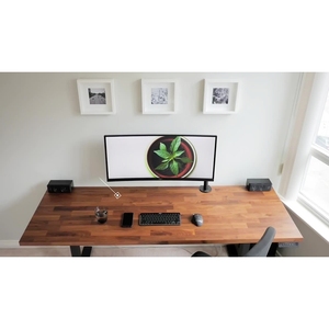 SMARTDESK PRO WOOD B Modern Luxury Solid Wood Computer <b>Table</b> for Office & <b>Study</b> for Workspace & Hotels - Product Image 3