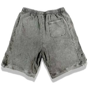 Pantalones cortos de algodón transpirables de cintura alta para mujer, ropa de calle Vintage, lavado Mineral con aspecto lavado con ácido, pantalones cortos de gran tamaño para mujer - Product Image 3