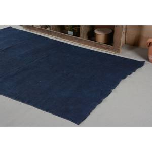 Alfombra turca Vintage azul moderna de 5,3x8,1 pies, pila de felpa de lana, respaldo de látex de altura, Patchwork Rectangular para pasillo de coche - Product Image 4