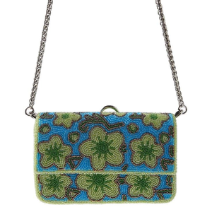 Cute Flower Design Classic Handmade <b>Glass</b> Beads Embroidery Customized Crossbody Bag for Girl with New Luxury Multi Color beaded - Product Image 1