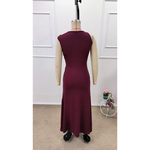 Vestido Largo Elegante de Mujer con Hombros Descubiertos y Abertura Lateral de Jane - Vestido Maxi Ajustado sin Mangas para Fiestas Nocturnas - Product Image 6