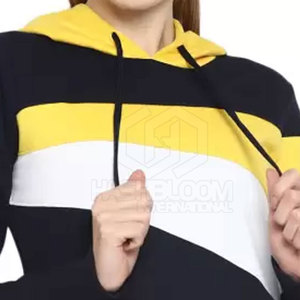 Femmes de haute qualité décontracté coton sweats à capuche confortable hiver tricoté tissu sweats à capuche col grande taille taux de vente entier - Product Image 2