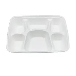Bandeja de Almuerzo Desechable de 6 Compartimentos para Almacenamiento y Transporte Diario de Comidas - Product Image 1
