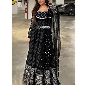 ชุดเลเฮนกา โจลี ผ้าไหมชินนอน พิมพ์ลายใหม่ สำหรับงานแต่งงานและงานเทศกาล ชุดสำเร็จรูป - Product Image 1