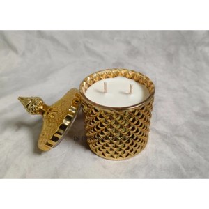 Métal de la meilleure qualité fait Unique Look attrayant Designer luxe bougie pot Table de mariage pièce maîtresse accessoires de l'Inde - Product Image 2