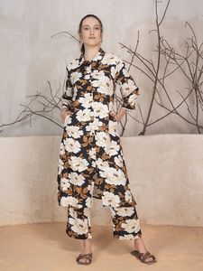 Nuevo lanzamiento 100% conjuntos de cordón de rayón de viscosa con pantalón floral Top con estampado floral para la temporada de otoño de proveedor indio - Product Image 6