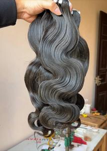 No se desprende 100% paquetes de ondas de cuerpo crudo vietnamita alineados con cutícula con extensiones de cabello saludable de encaje doble dibujado - Product Image 4