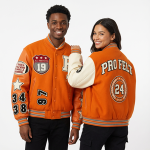 Vestes de baseball streetwear avec design patch, vente en gros OEM, vestes universitaires pour hommes, vêtements d'extérieur personnalisés, veste de baseball collage pour hommes - Product Image 6