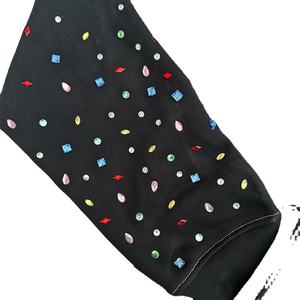 เสื้อฮู้ดดี้ซิปเต็มตัวสไตล์ Y2K สตรีทแวร์ผู้ชาย ผ้าเฟรนช์เทอร์รี่ แต่งลายปักและประดับคริสตัล - Product Image 2