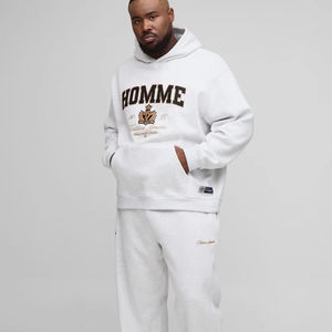 Survêtement de jogging unisexe de haute qualité, confortable et confortable, avec impression personnalisée, 100% coton, survêtement avec capuche, grande taille - Product Image 1