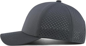 Logo personnalisé 100% Polyester PVC Casquette de baseball perforée découpée au laser Casquette de sport imperméable Casquette de golf à bord incurvé Performance Snapback - Product Image 3