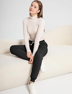 Pantalones de lana de invierno personalizados de alta calidad para mujer, ajustados, 100% algodón, impermeables, para clima frío, cómodos, cálidos y acogedores - Product Image 4