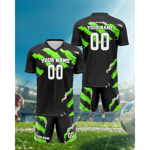 Maillots de football américains pour adultes en gros, service de découpe automatisée, maillot de football vert et noir - Product Image 6
