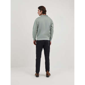 Sweat-shirt décontracté à col montant LEIA, broderie 3D, fermeture éclair, design strass, anti-plis, anti-rétrécissement, tricoté, teint en pièce, couleur unie - Product Image 5