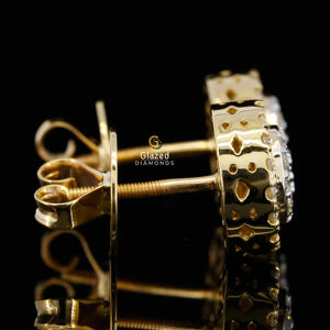 Pendientes de tuerca unisex de Plata de Ley 925 de nuevo diseño con diamantes de corte redondo cultivados en laboratorio de claridad VVS - Product Image 5