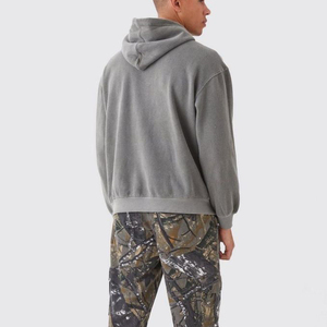 Sweats à capuche délavés pour hommes coupe boxe Streetwear pull en coton lourd sweats à capuche vintage en détresse pour hommes - Product Image 4