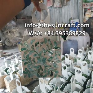 Boîte à bijoux en bois faite à la main de haute qualité, personnalisable, avec incrustation de nacre, solution de rangement pour bijoux, aliments secs - Product Image 3