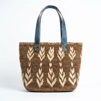 Sac à main de plage en paille tressé fait main pour femme, broderie florale, fermeture éclair, sac à bandoulière avec doublure en coton pour usage quotidien en extérieur et soirées