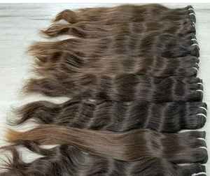 Paquetes de cabello virgen Remy de India sin procesar de 28-30 pulgadas de alta calidad, pelucas de estilo de encaje 1B con sensación de mano suave con ondas naturales - Product Image 4