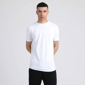 Fabricants de vêtements OEM t-shirts sur mesure pour hommes chemises de rue de couleur unie coupe ajustée - Product Image 3