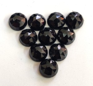 Rose spinelle noire naturelle coupée ronde 5mm à facettes-spinelle noire lâche coupe rose ronde de qualité supérieure - Product Image 6