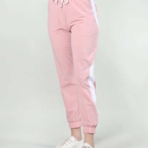 High-Waisted Stretchable Trackpants for <b>Running</b>, Yoga, and Gym | Lightweight Sports Pants with Elastic Waist and Pockets - Product Image 5