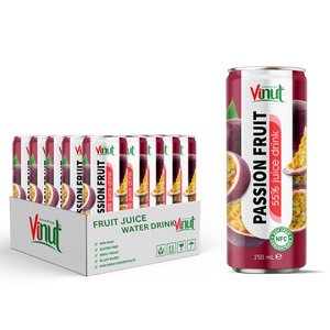 Marque privée-Fruit de la passion 100% naturel de haute qualité 250ml boisson de jus en boîte-fabrication de boissons non alcoolisées-échantillon gratuit - Product Image 1