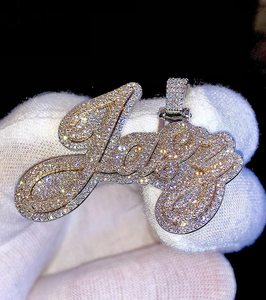 Colgante Personalizado de Plata de Ley 925 con Baño de Rodio, Diamante Moissanita VVS de Alto Brillo, Lujoso y Brillante para Uso Diario - Product Image 2