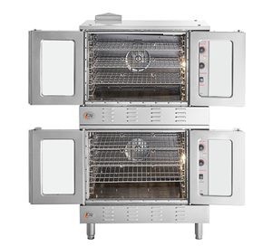 Obtenez-le maintenant ! Four à convection à gaz naturel double étage grande capacité Diner's-Perfomance FGC-20-DDNK avec pieds - 120 000 BTU - Product Image 3