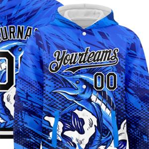 Sweat à capuche en sublimation 100% polyester respirant antibactérien Vêtements de sport d'hiver Manches longues Football américain Homme - Product Image 2