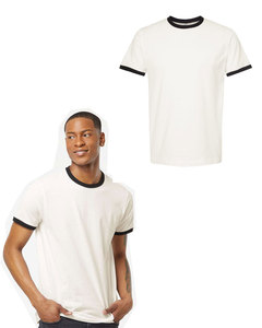 2025 tultex-Fine JERSEY Ringer เสื้อยืดโลโก้ที่กำหนดเองเสื้อสตรีทแวร์พรีเมี่ยมสำหรับการพิมพ์แบรนด์ของคุณมี246 - Product Image 3