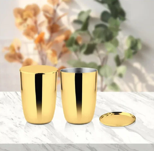 Juego de tazas de vidrio recubierto de PVD de alta calidad Tazas de cobertura completa - Product Image 3