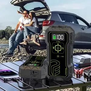 Powerfar tragbarer auto-batterie-notstarter mit luftkompressor 20000mAh starthilfe fahrzeug-starthilfe